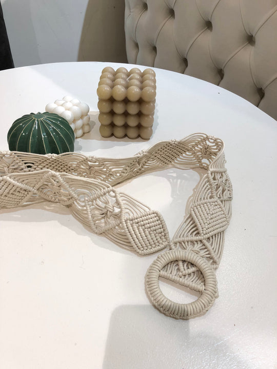 Ceinture maille boucle rond