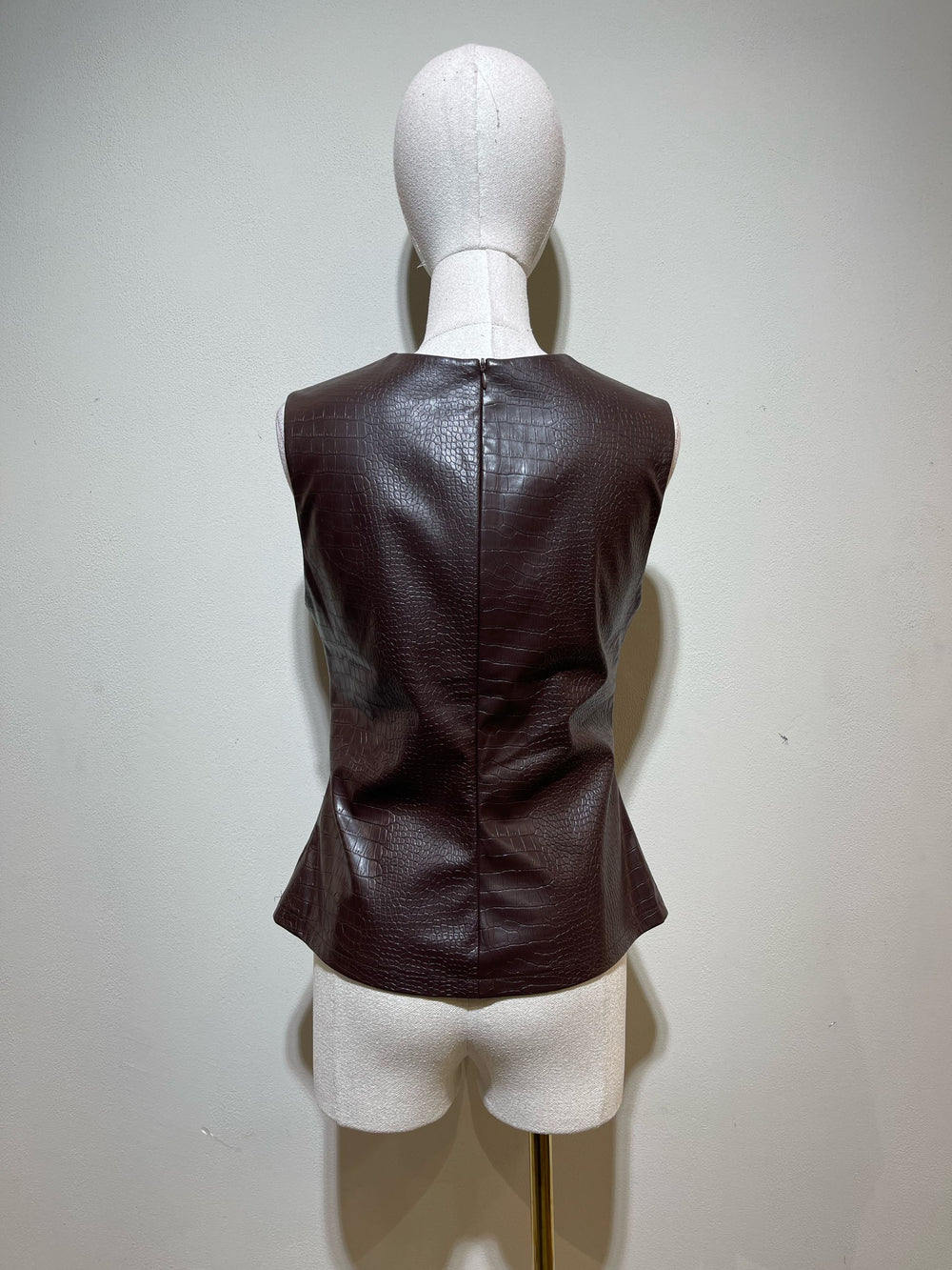 Top en similicuir Choco 27772