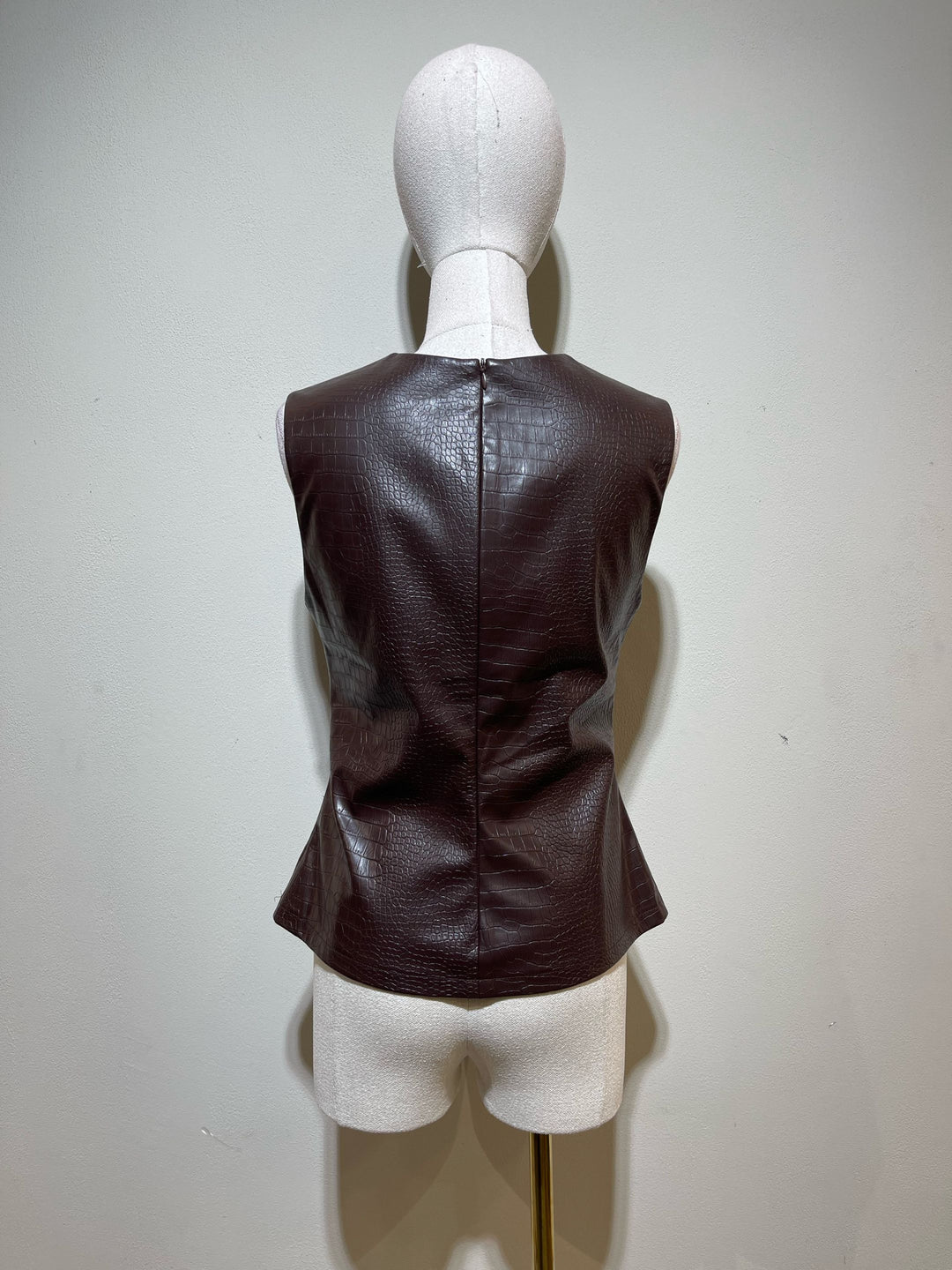Top en similicuir Choco 27772