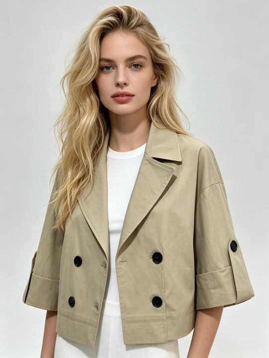 Veste beige manches 3/4 8496