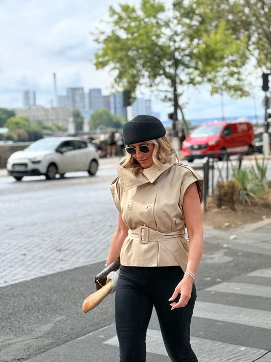 Veste Trench Sans Manches 11721 beige
