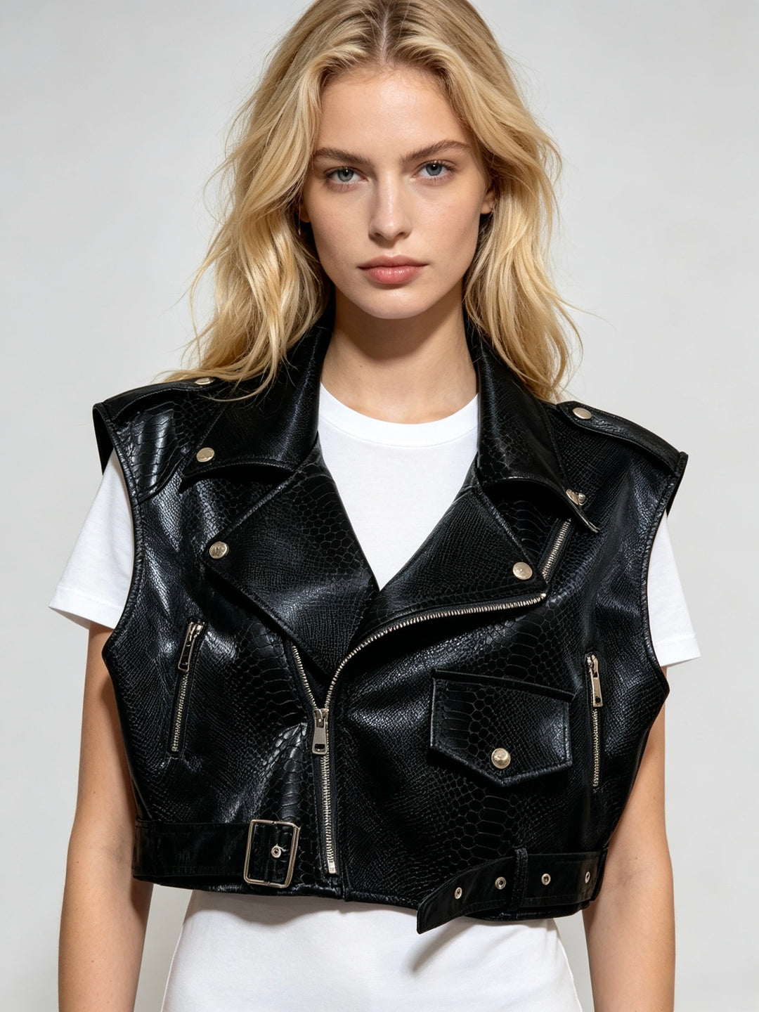 Veste similicuir brillant 8414