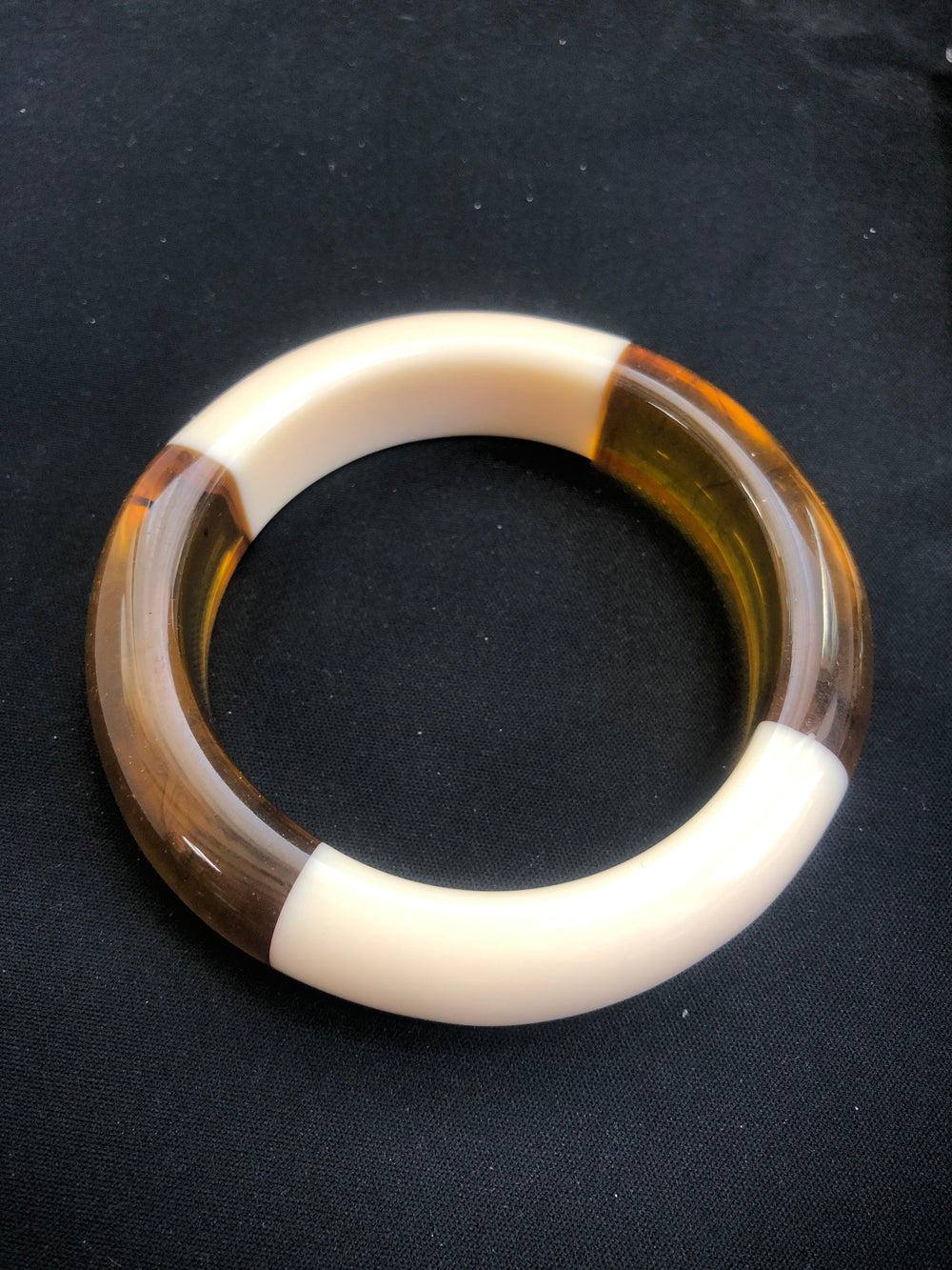 Bracelet épais rond bi couleur