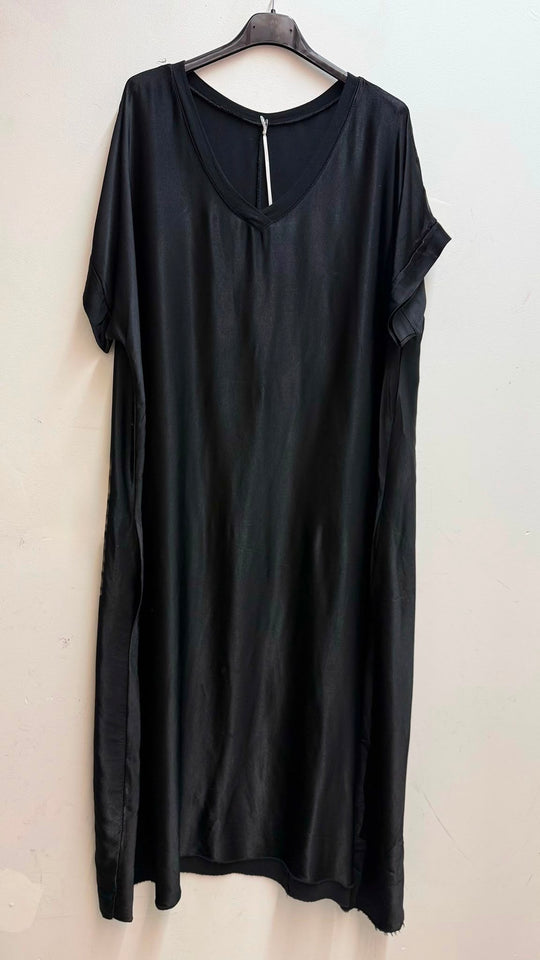 Robe long effet satin avec poche 08723