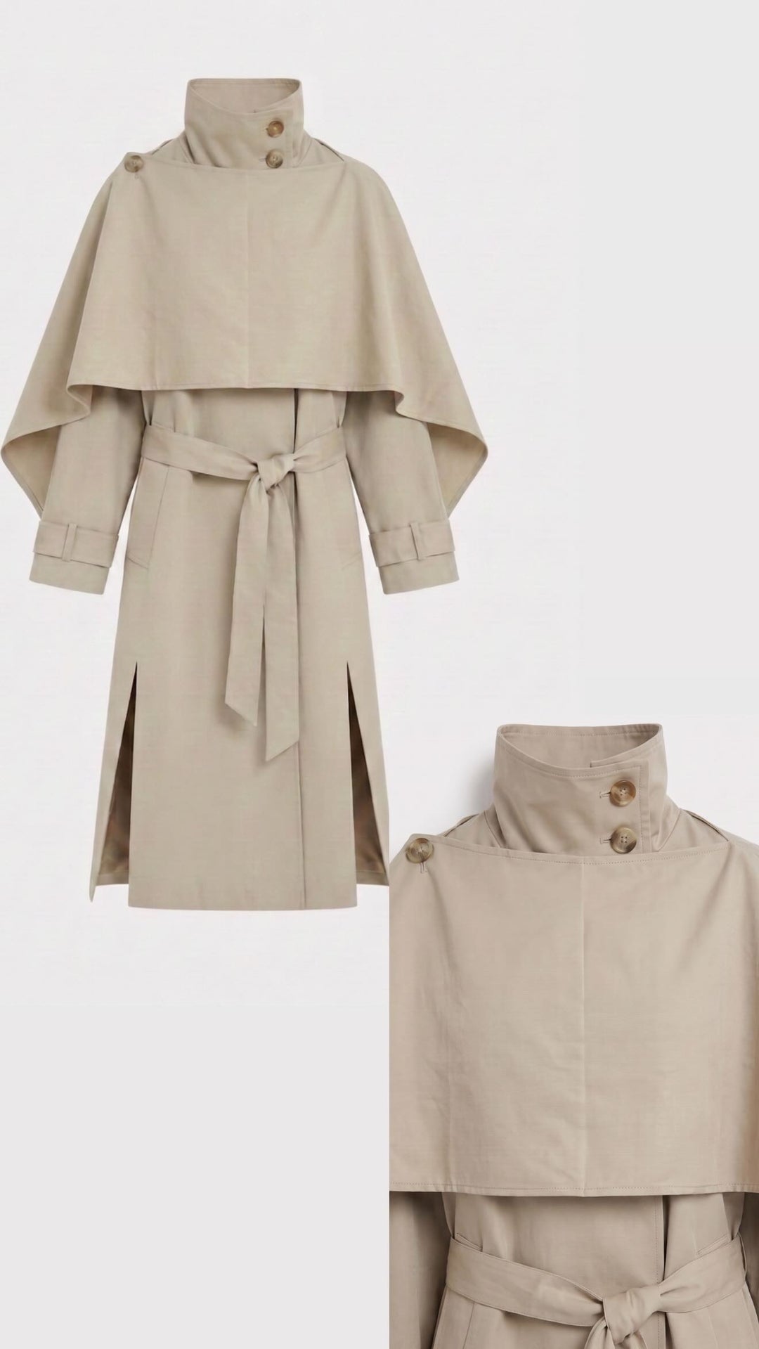 Trench cape beige H2016