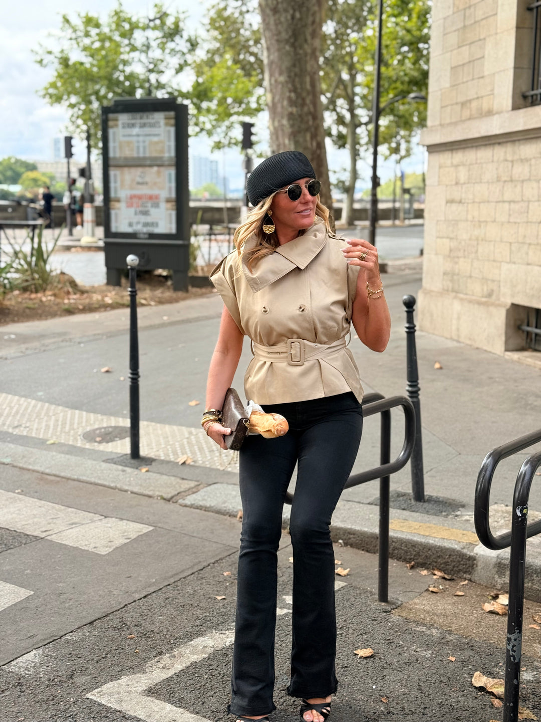 Veste Trench Sans Manches 11721 beige