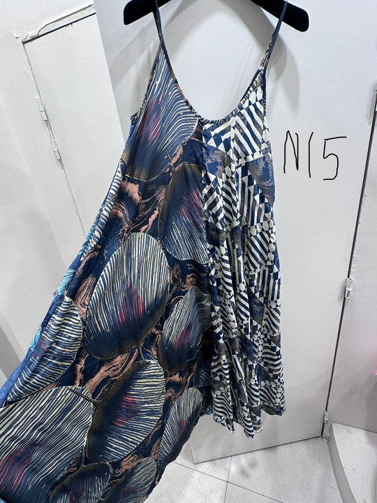 Robe imprimée patchwork loose