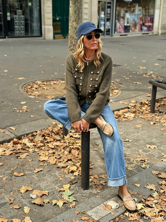Pull gilet officiel Kaki 2713