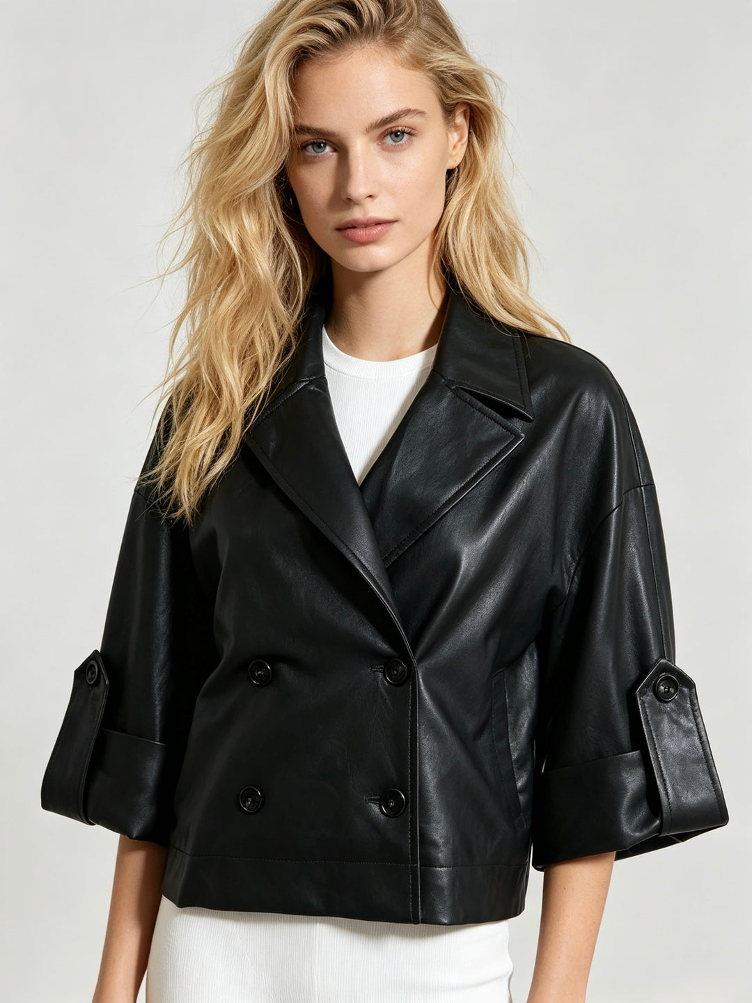Veste similicuir Nina Noir 8509