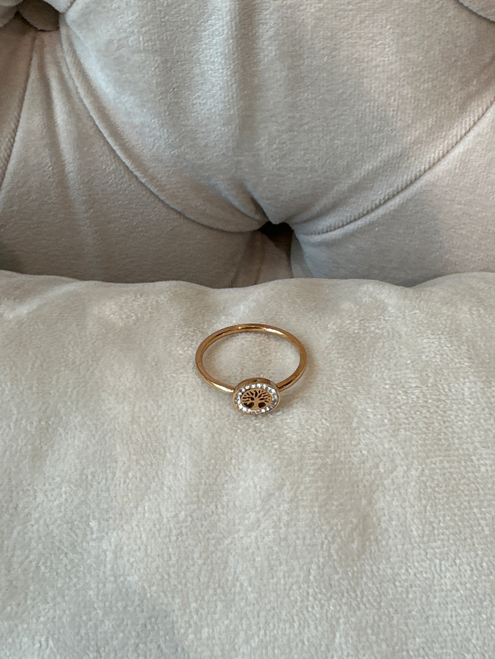 Bague ronde or rose