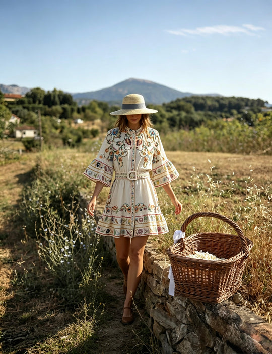 ROBE IMPRIMEE L33689 nude