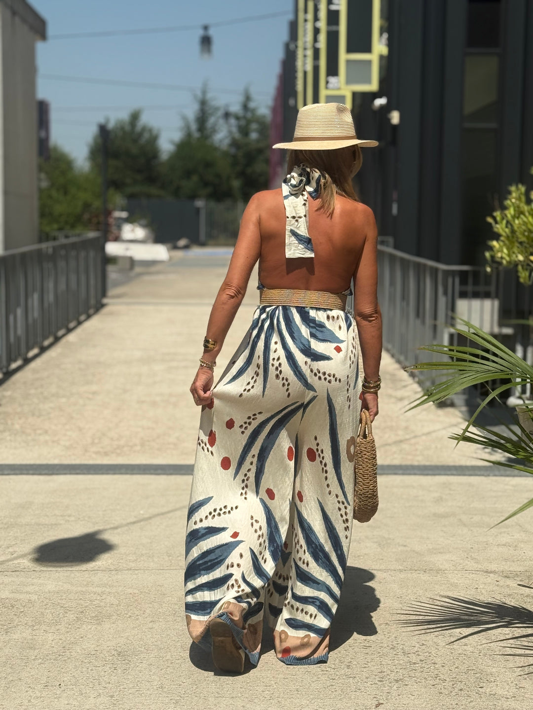 Combi pantalon bleu 3065