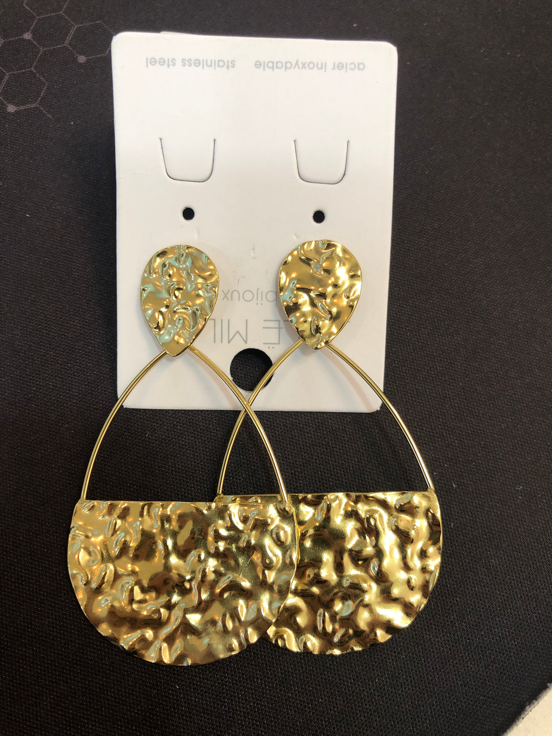 Boucle d’oreilles martelées fines