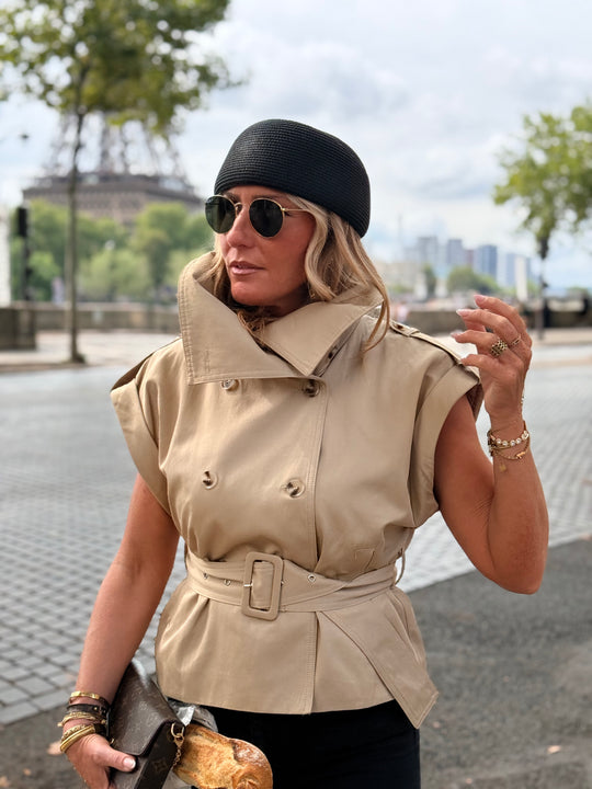 Veste Trench Sans Manches 11721 beige