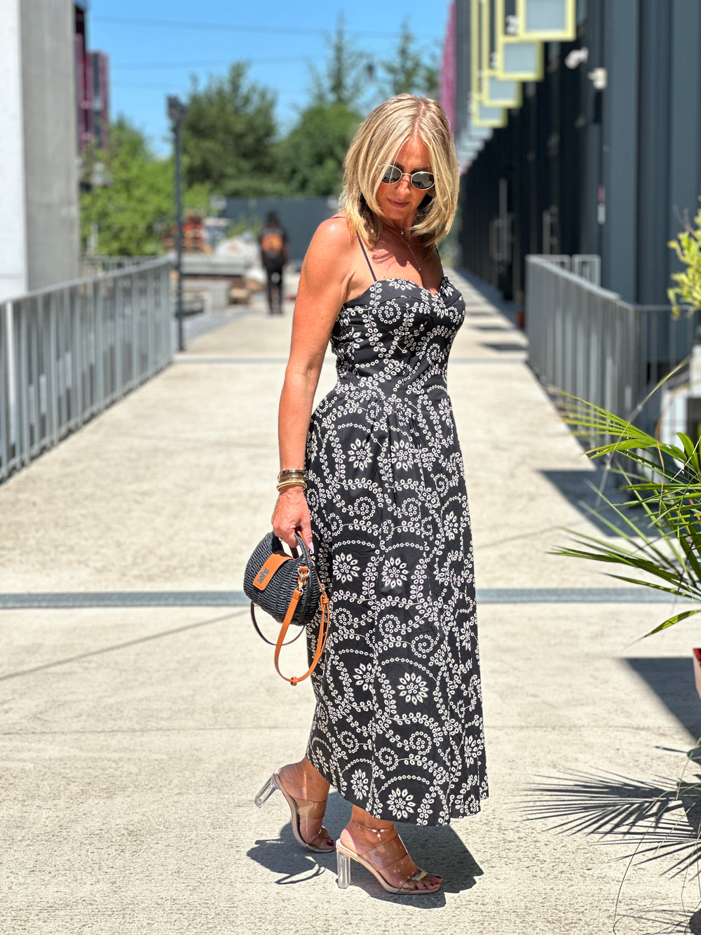 Robe noir imprimée coque 6854