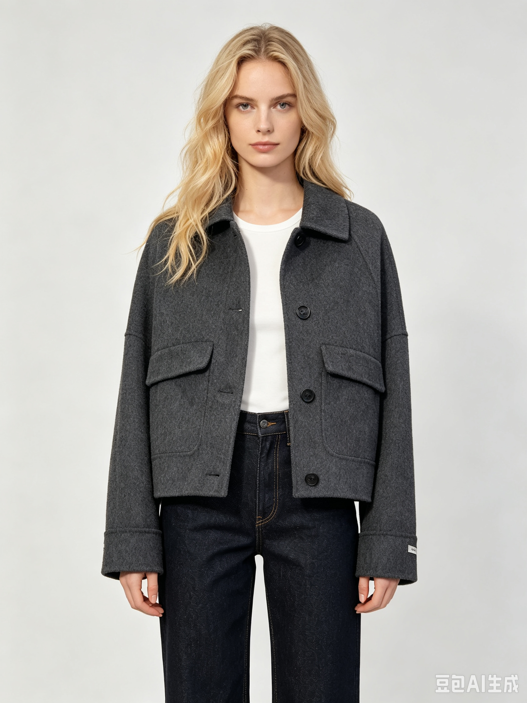 Veste En Laine U02 Gris