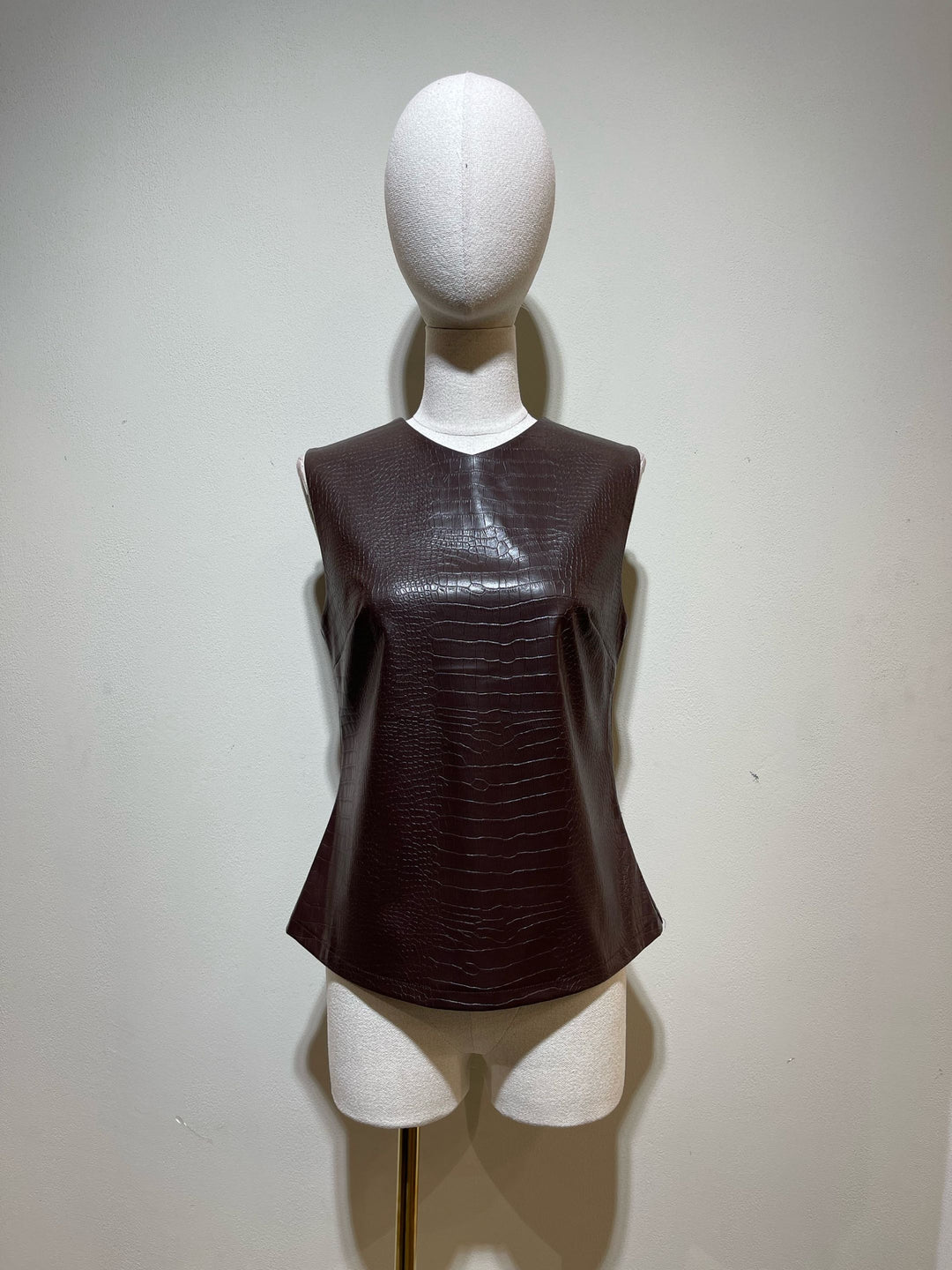 Top en similicuir Choco 27772