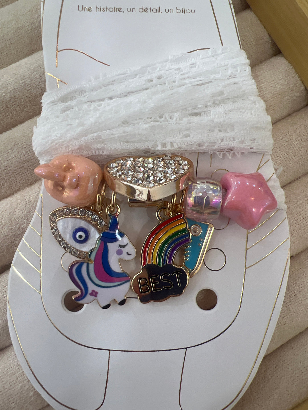 Lacets dentelle licorne