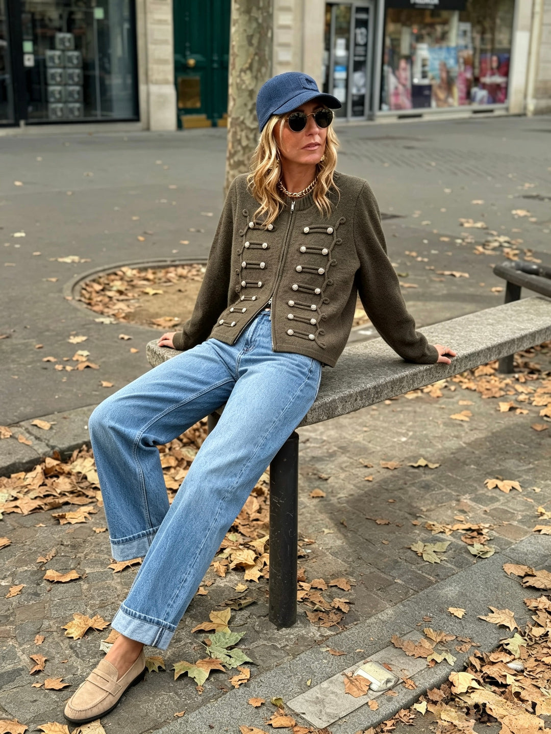 Pull gilet officiel Kaki 2713