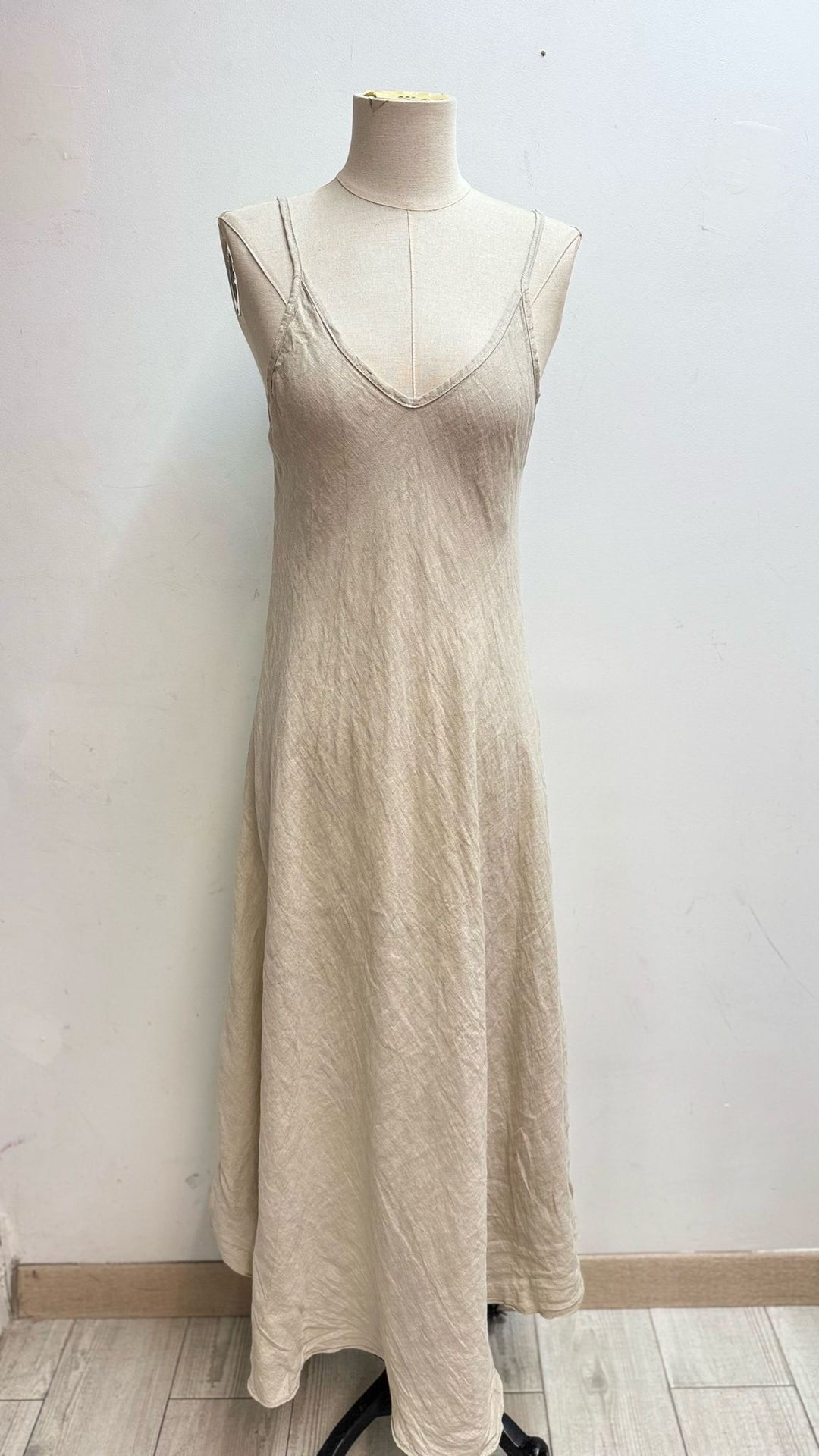 Robe longue en lin BEIGE 25281