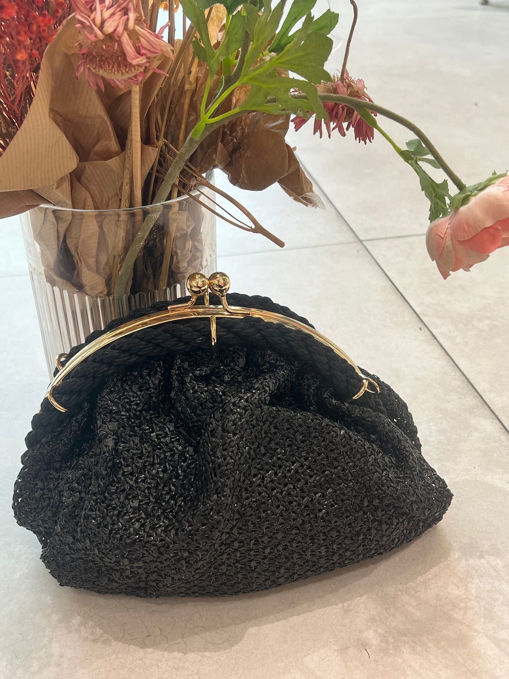 Pochette porte monnaie paille 5816