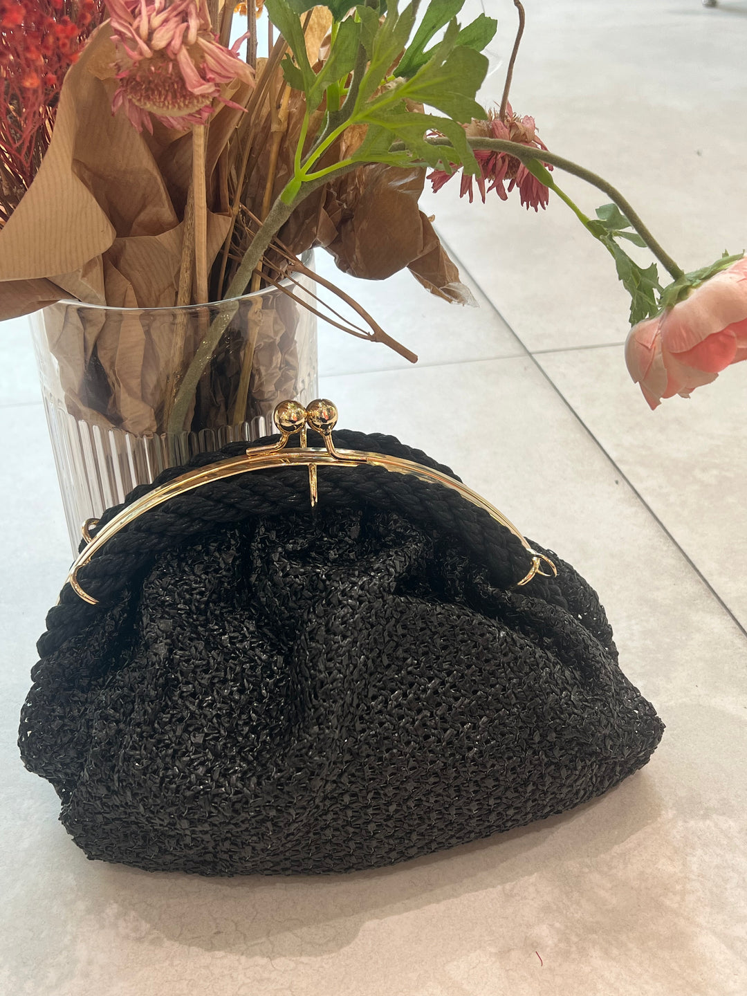 Pochette porte monnaie paille 5816