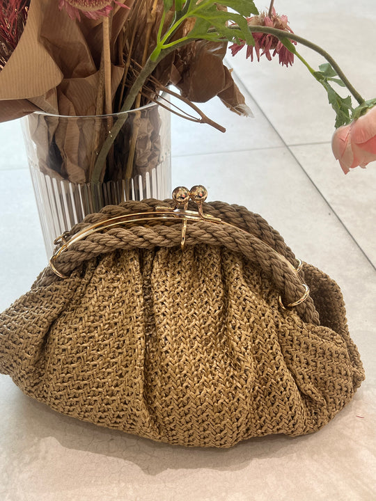 Pochette porte monnaie paille 5816