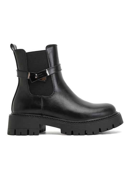 Bottines cavalières Noir Lanière 6511