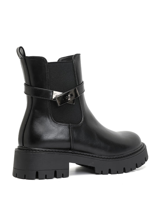Bottines cavalières Noir Lanière 6511