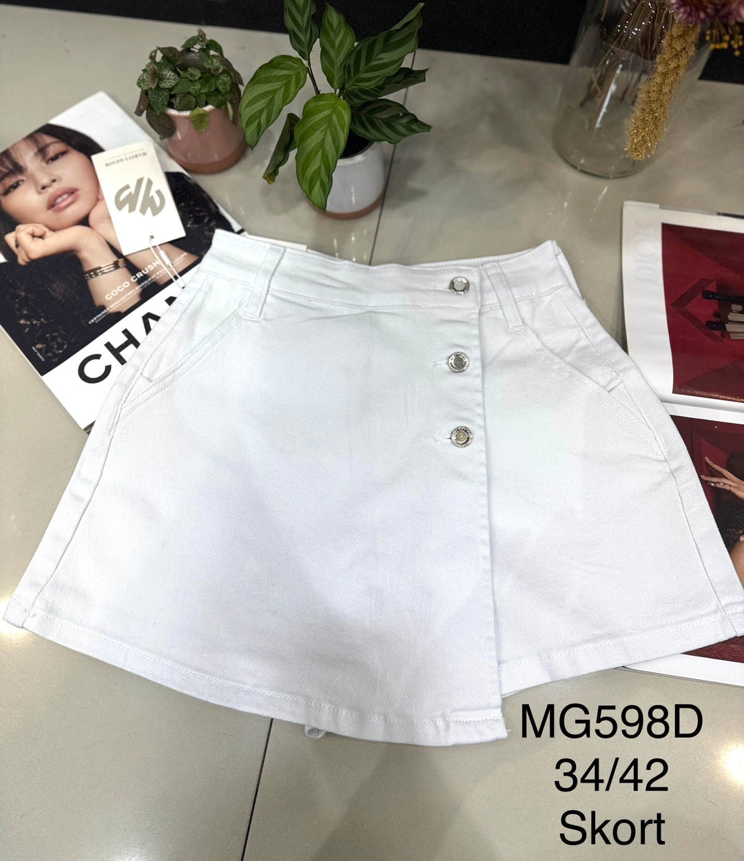 Jupe short blanc 598