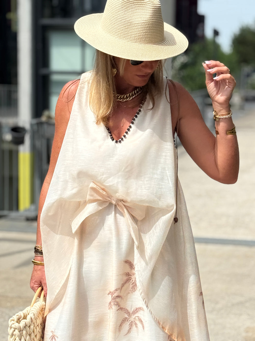 Robe bohème imprimée R10662