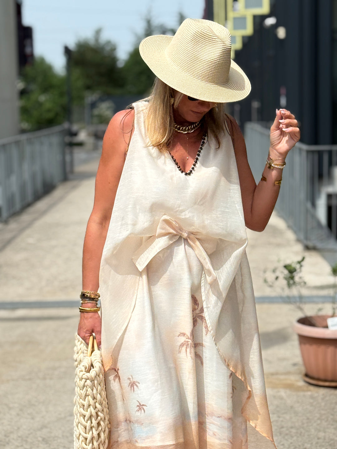 Robe bohème imprimée R10662