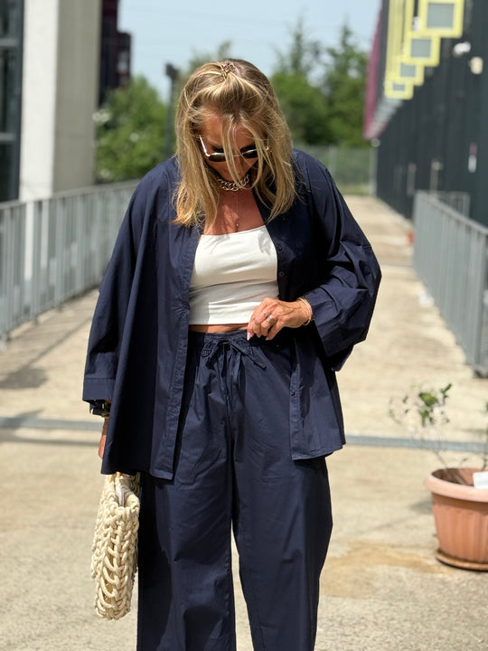 Pantalon droite  bleu marine 971