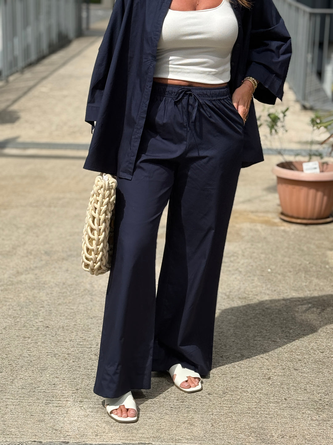 Pantalon droite  bleu marine 971