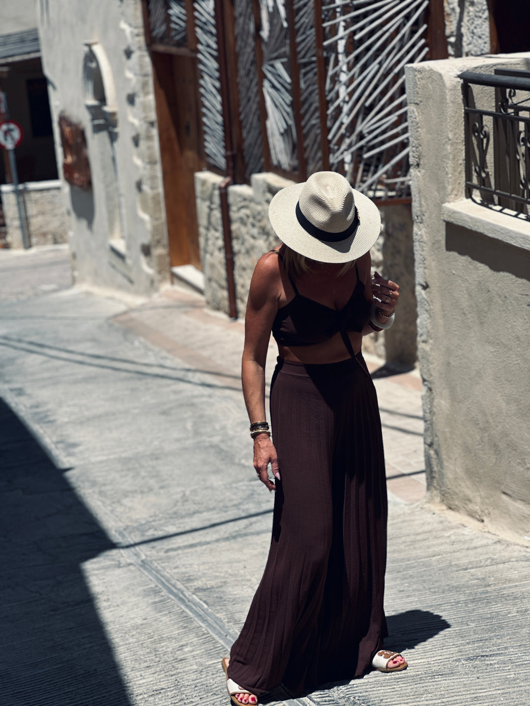 Ensemble top + pantalon choco