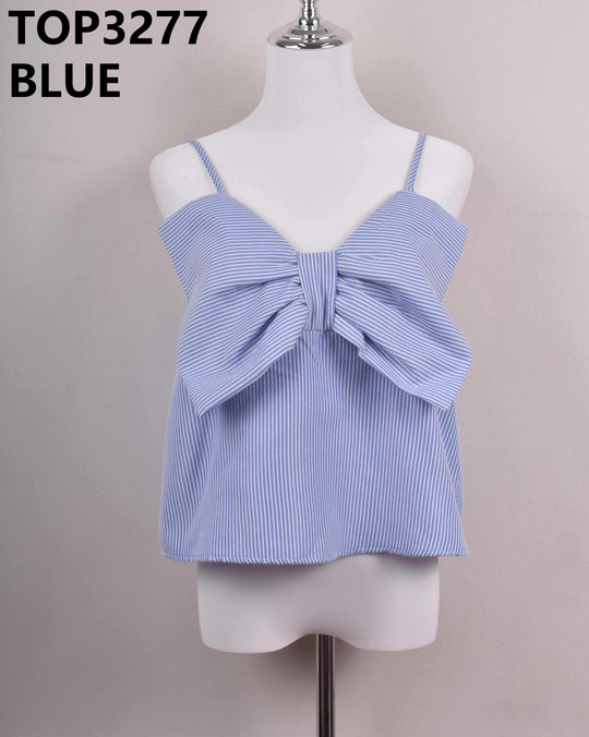 Top noeud bretelles bleu 3277