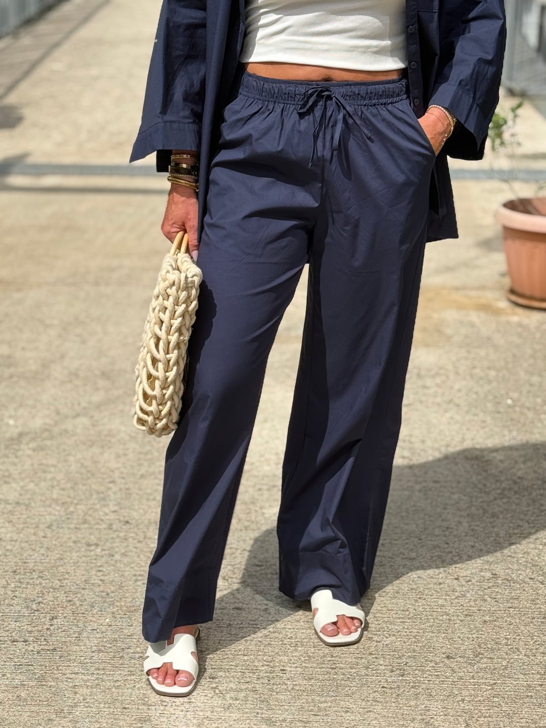 Pantalon droite  bleu marine 971
