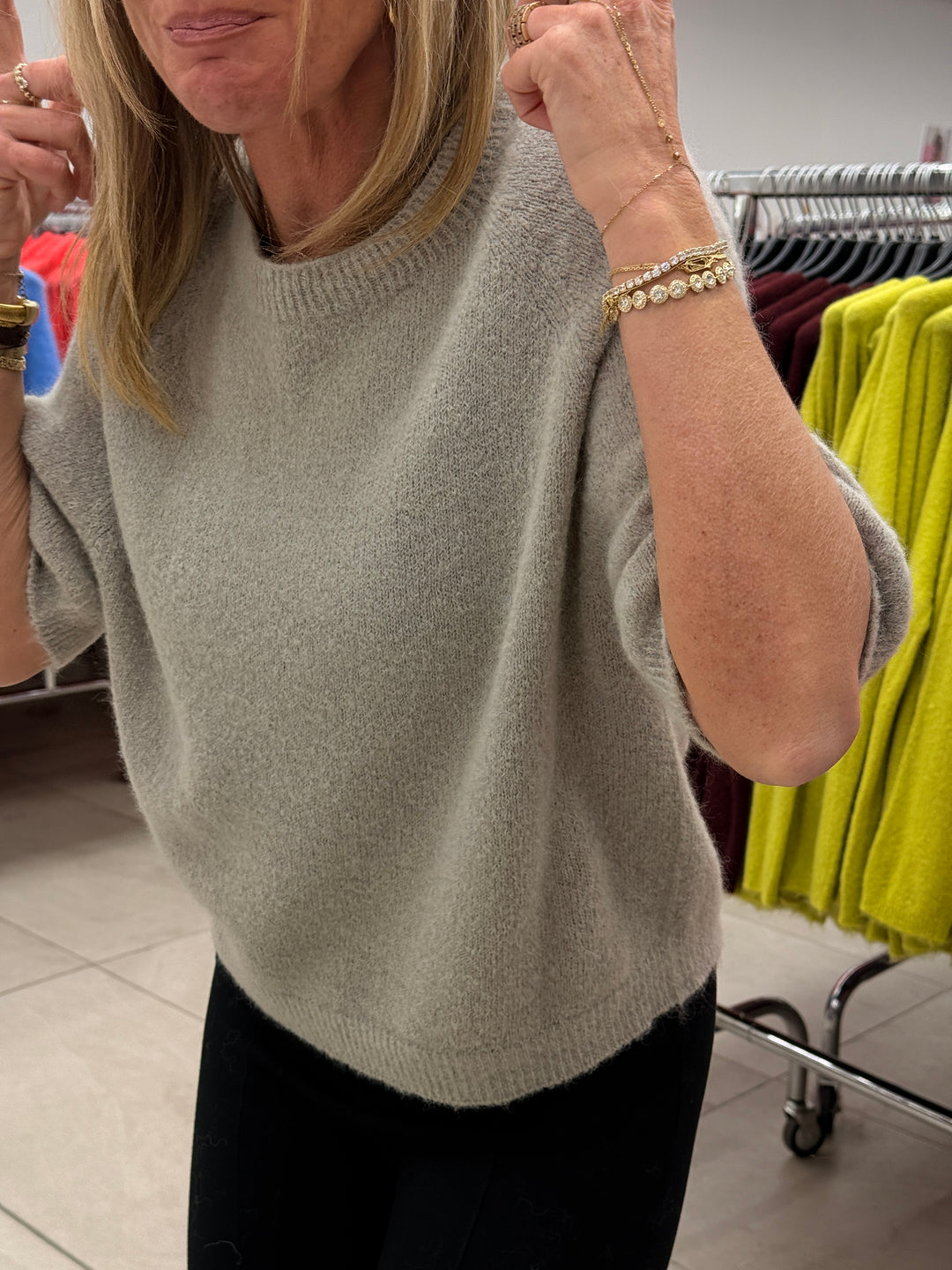 Pull 30% alpaga manches courtes