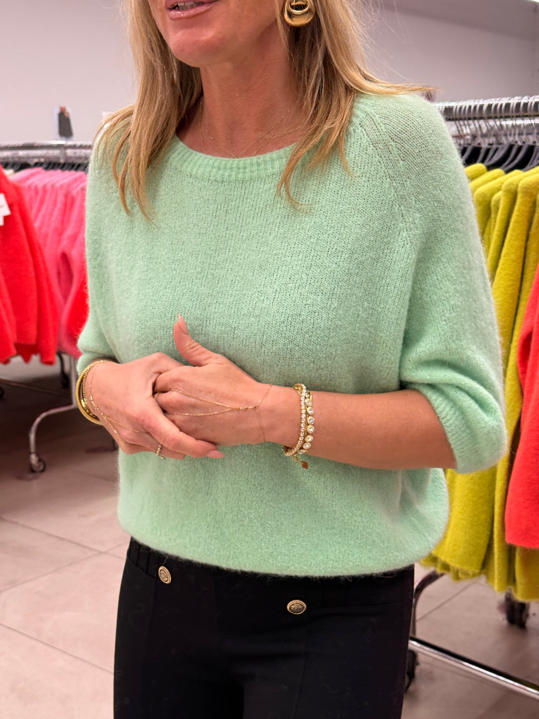 Pull 30% alpaga manches courtes