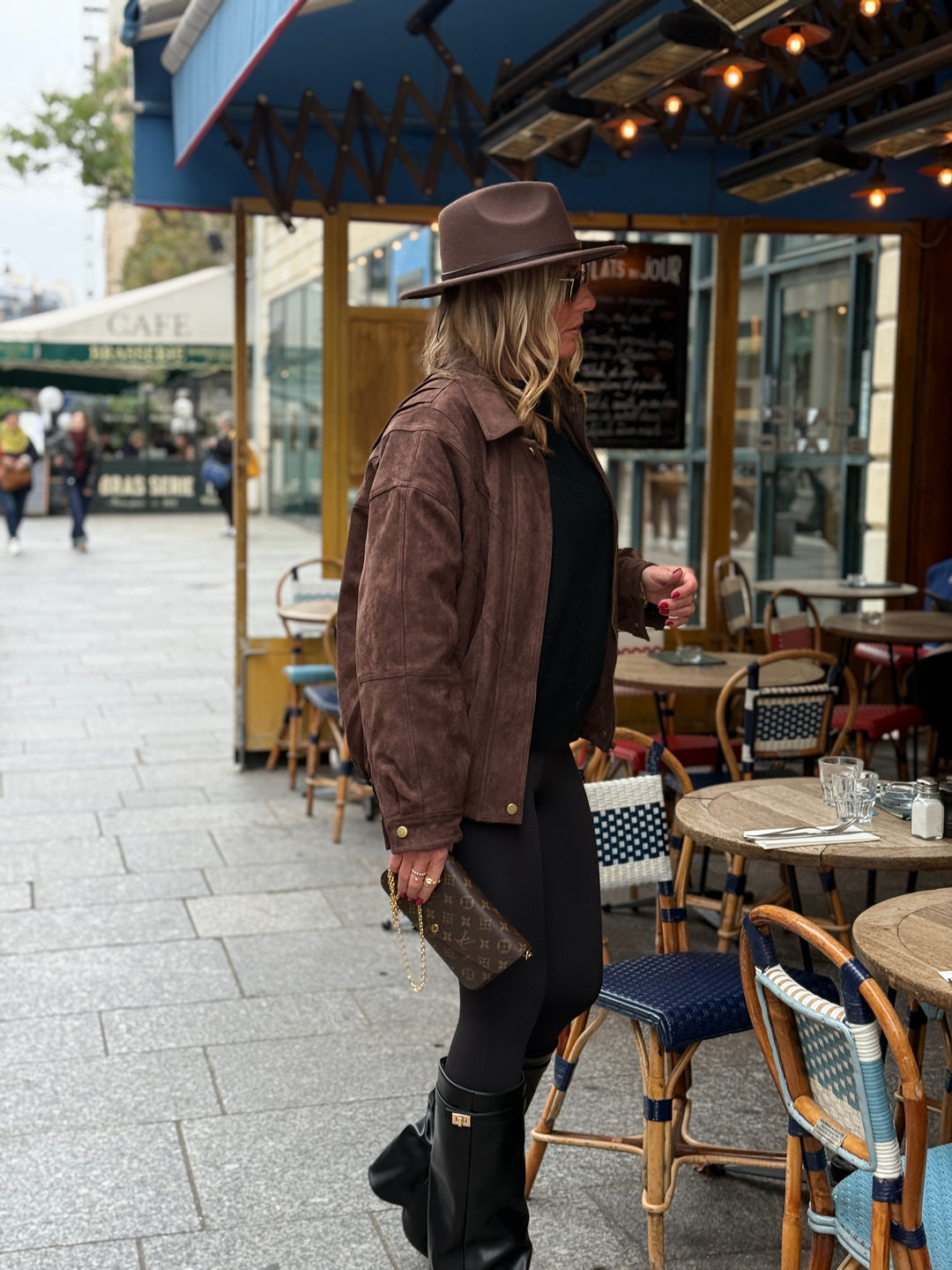 Veste choco effet daim doudoune 62513