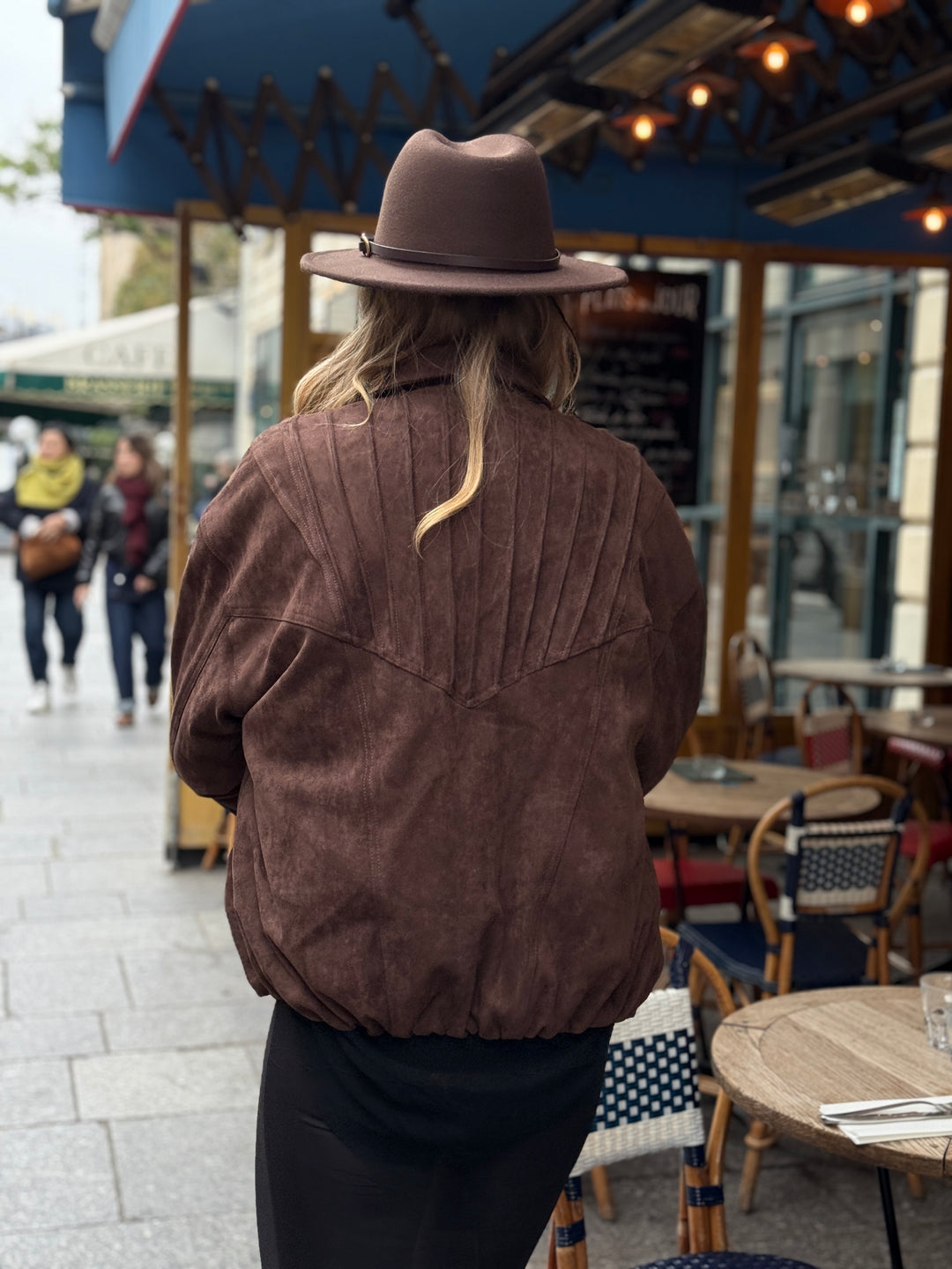 Veste choco effet daim doudoune 62513
