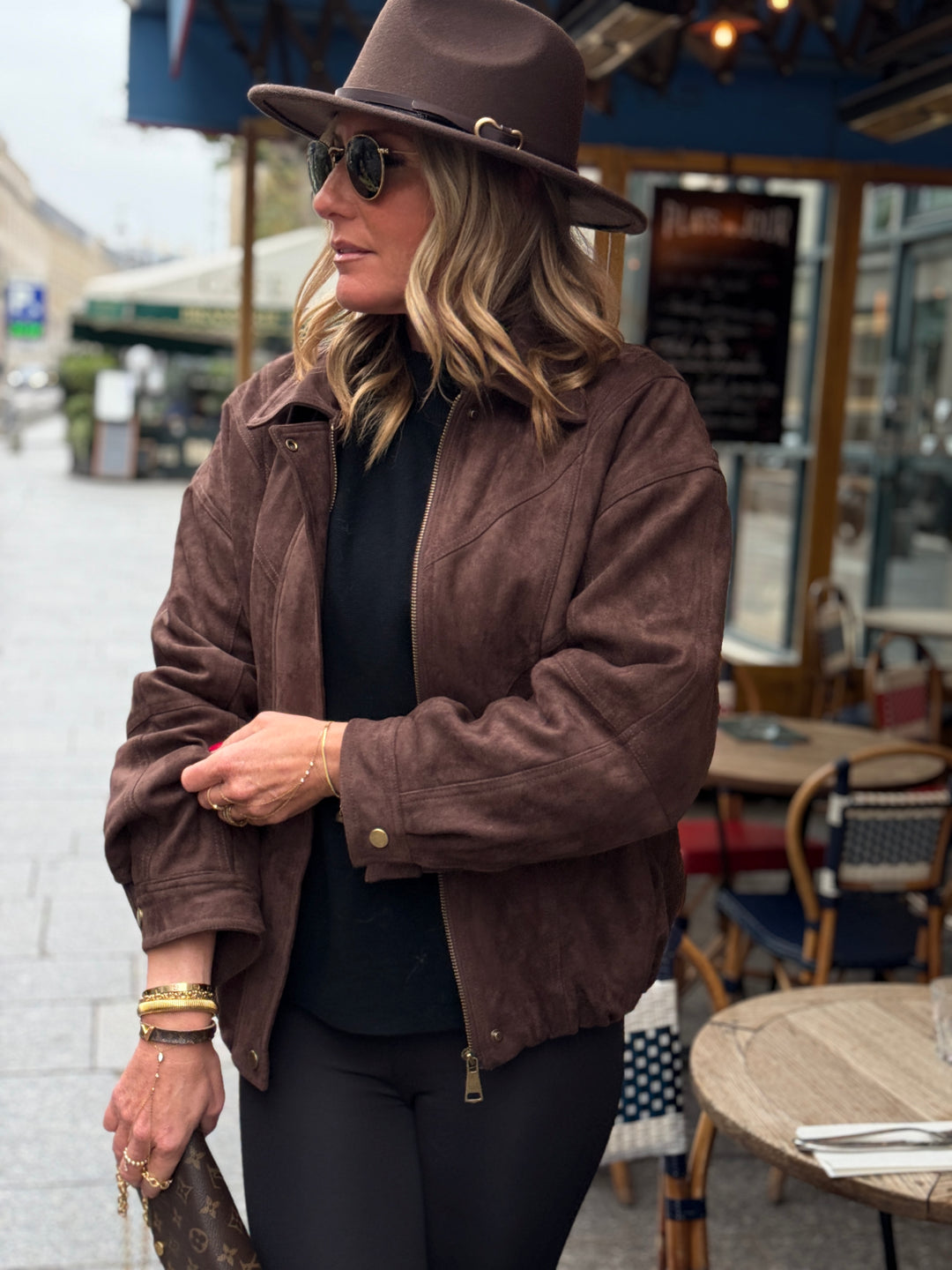 Veste choco effet daim doudoune 62513
