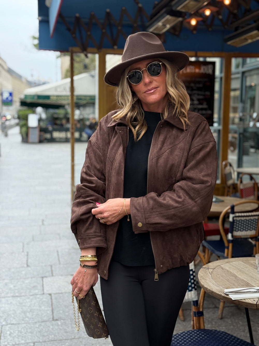 Veste choco effet daim doudoune 62513