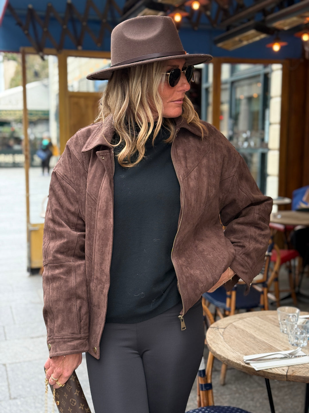 Veste choco effet daim doudoune 62513