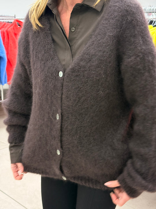 Pull/gilet baby mohairs col V 20483