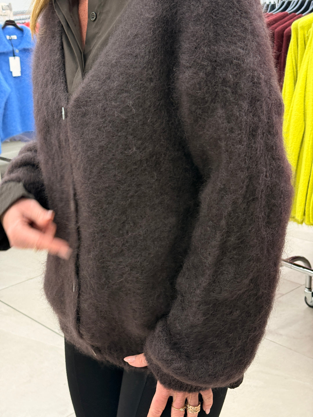 Pull/gilet baby mohairs col V 20483