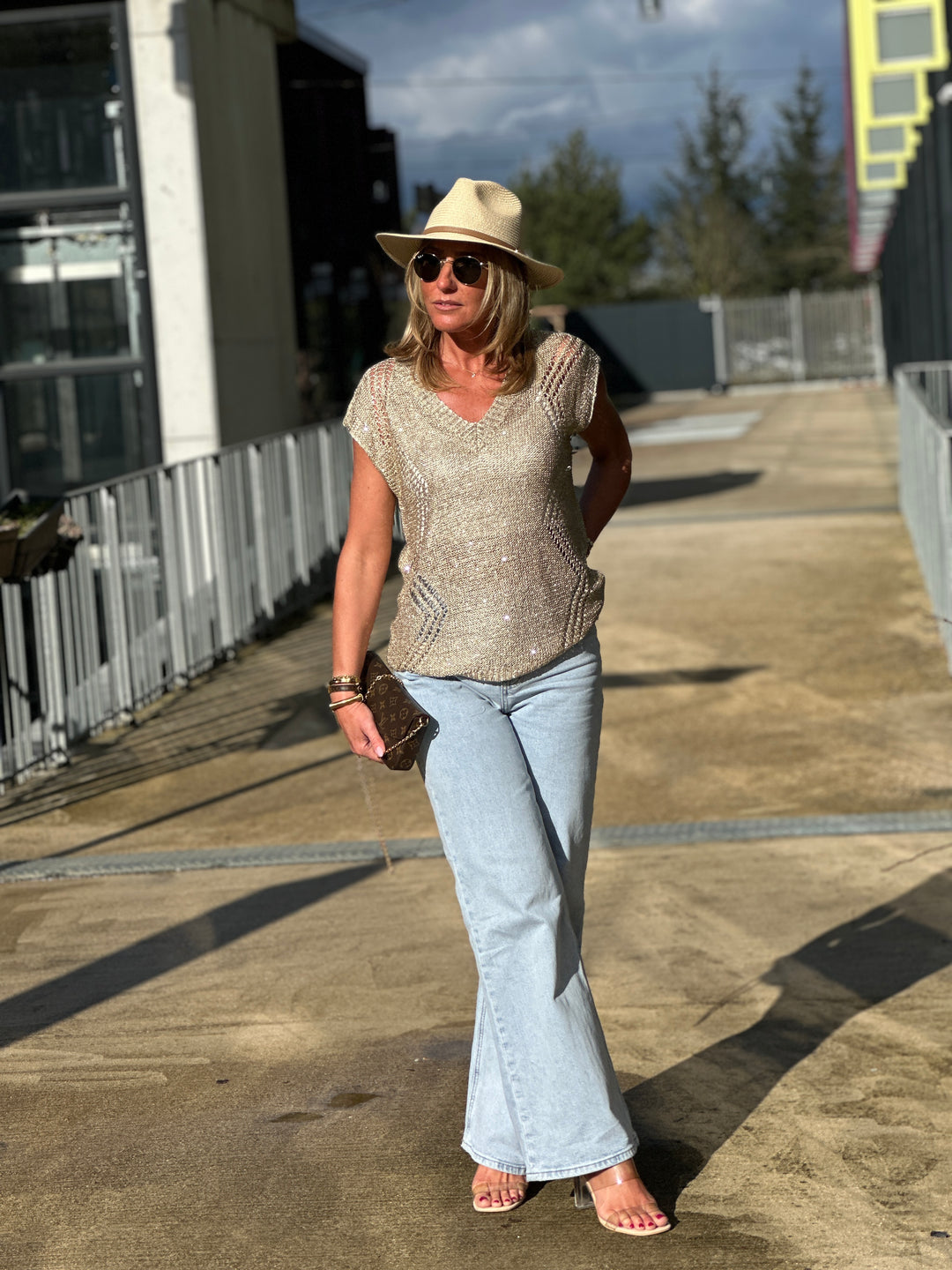 Pull crochet sequin or Y8502