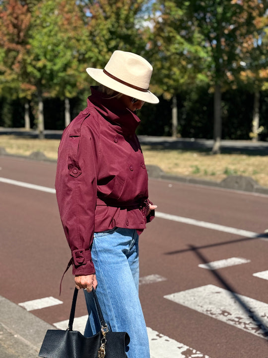 Trench col Montant Bordeaux 202389