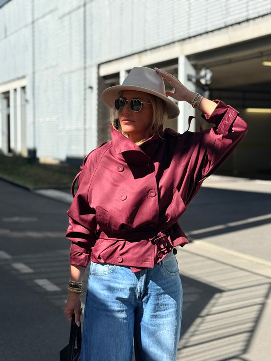Trench col Montant Bordeaux 202389
