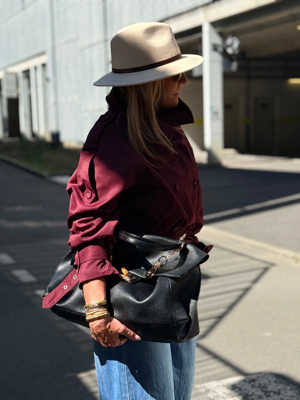 Trench col Montant Bordeaux 202389